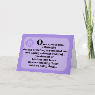Bridesmaid Card -- Once Upon a Time in Purple