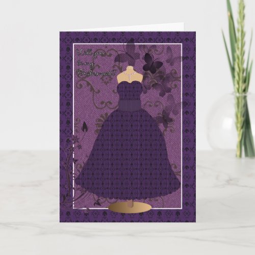 Bridesmaid Card will you be my bridesmaid with lac