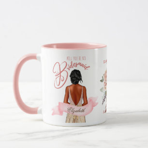 Bridesmaid Caricature Proposal Thank You Custom Mug