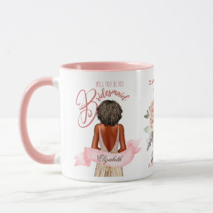 Bridesmaid Caricature Proposal Thank You Custom Mug