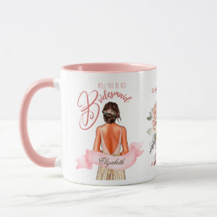 Bridesmaid Caricature Proposal Thank You Custom Mug