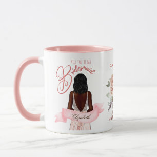 Bridesmaid Caricature Proposal Thank You Custom Mug