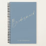 Bridesmaid Chic Minimalist Personalized Dusty Blue Notebook