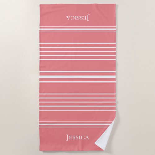 Bridesmaid Chic Stylish Stripe Summer Pool Beach Towel