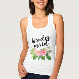 Bridesmaid Chic watercolor Floral Tank Top
