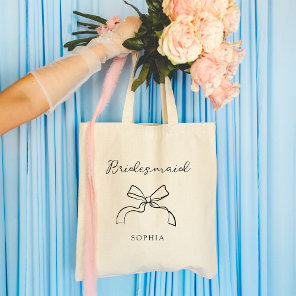 Bridesmaid | Choose any Color Coquette Bow Tote Bag