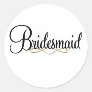 Bridesmaid Classic Round Sticker