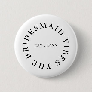 Bridesmaid Club Modern Bachelorette Design Button