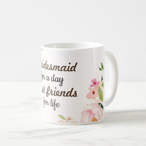 Bridesmaid coffee cup Zazzle