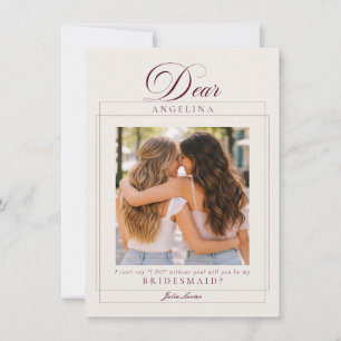 Bridesmaid Color Palette Info Proposal Photo Card