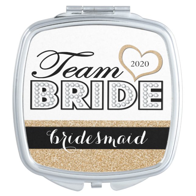 Bridesmaid Compact Mirror Gift (Front)