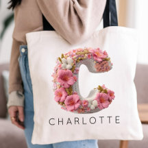 Bridesmaid | Coquette Floral Letter C Custom Name