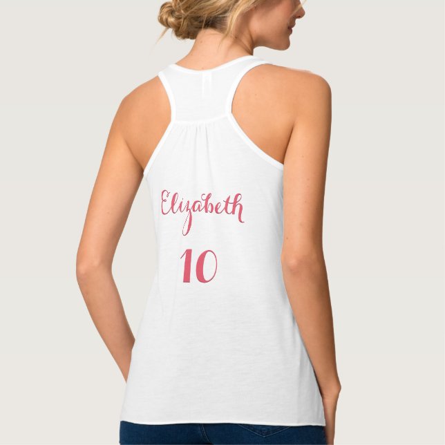 Bridesmaid Custom Name Wedding Date Years Fun Top (Back)