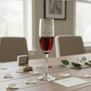 Bridesmaid Custom Personalised Wedding Party Champagne Flute