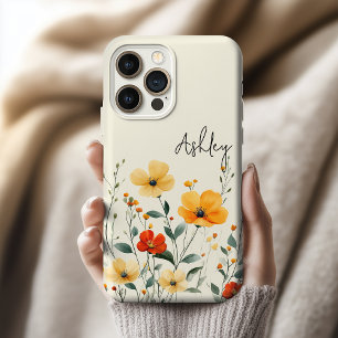 Bridesmaid Custom Wildflowers Wedding Mother Mom iPhone 15 Pro Max Case