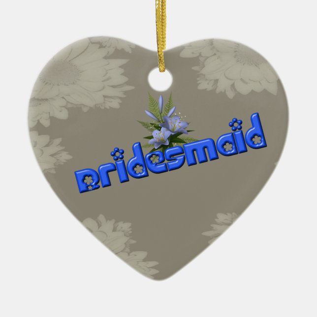 Bridesmaid Customizable Wedding Ornament (Front)