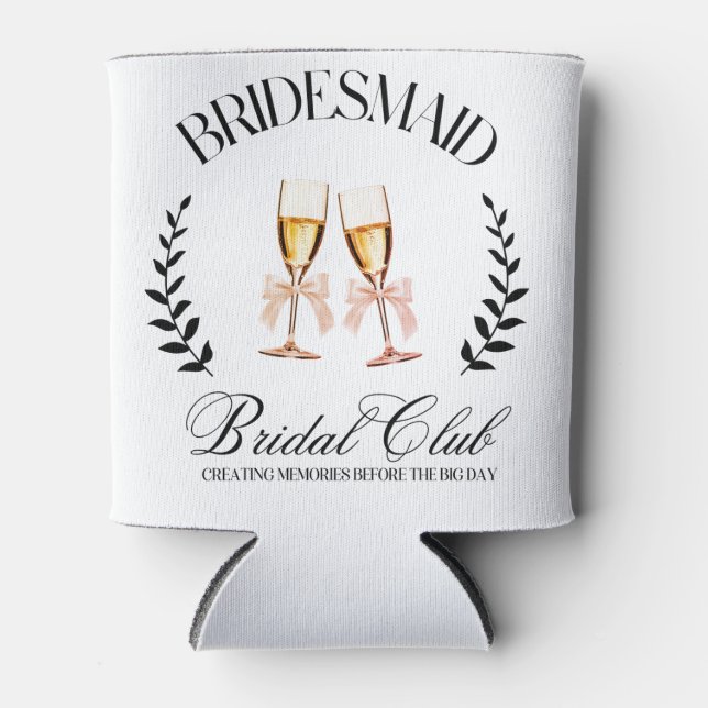 Bridesmaid Customize  Name Coquette  Bachelorette Can Cooler (Front)