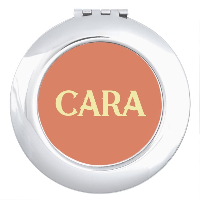BRIDESMAID CUSTOMIZED NAME & TEXT SIMPLE STYLISH COMPACT MIRROR (Front)