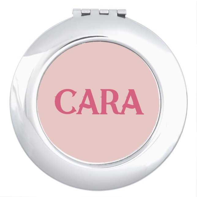 BRIDESMAID CUSTOMIZED NAME & TEXT SIMPLE STYLISH COMPACT MIRROR (Front)