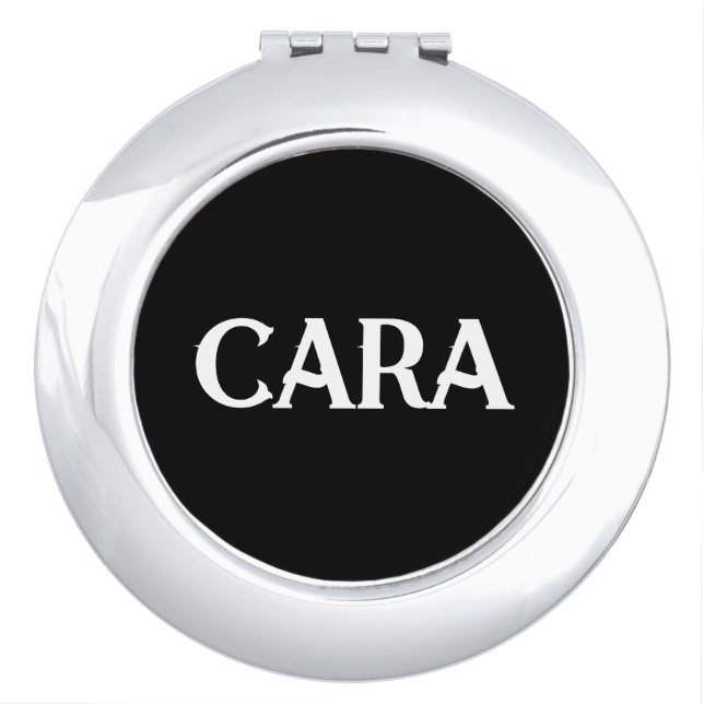 BRIDESMAID CUSTOMIZED NAME & TEXT SIMPLE STYLISH COMPACT MIRROR (Front)
