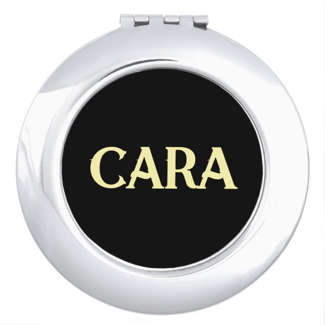 BRIDESMAID CUSTOMIZED NAME & TEXT SIMPLE STYLISH COMPACT MIRROR (Front)