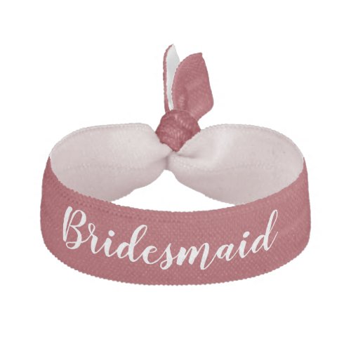 Bridesmaid Deep Red White Wedding Party Gift Elastic Hair Tie