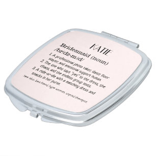 Bridesmaid Definition Gift Compact Mirror