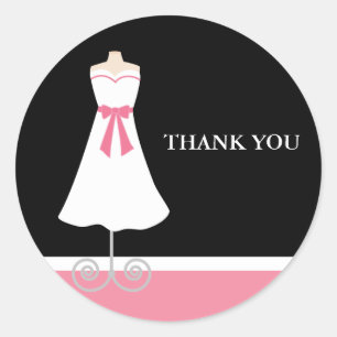 Bridesmaid Dress Classic Round Sticker