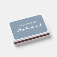 Bridesmaid Proposal Gift Box Set Personalized Dusty Blue Bridesmaid Gift  Box Slate Blue Bridal Shower Gifts 