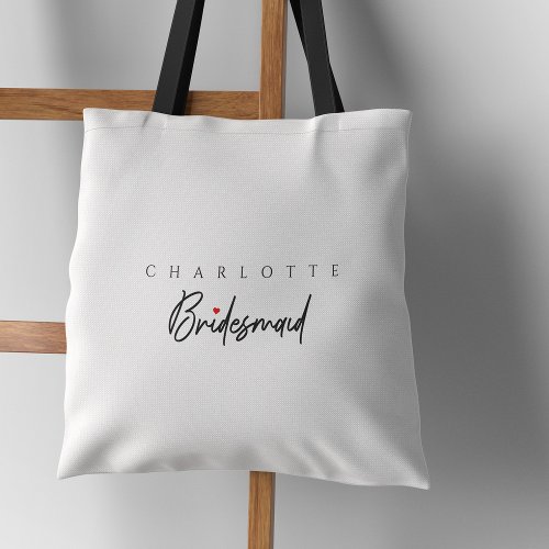 Bridesmaid Elegance Personalized Bridal Party Tote Bag