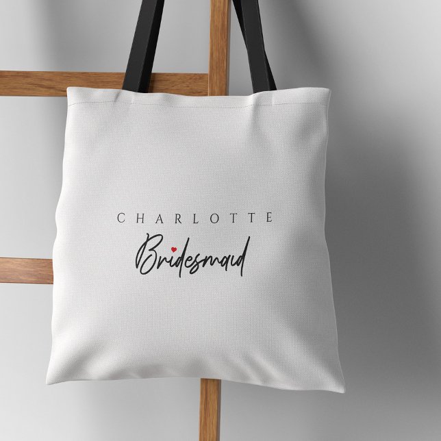 Bridesmaid Elegance: Personalized Bridal Party Tote Bag (Bridesmaid Elegance Personalized Bridal Party Tote Bag )