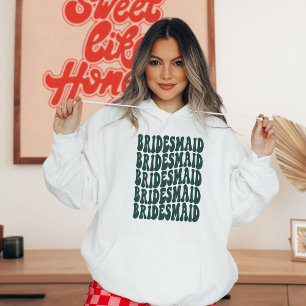 Bridesmaid Emerald Custom Matching Bridal Party Hoodie