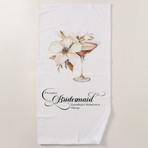 Bridesmaid Espresso Martini Bachelorette Beach Towel