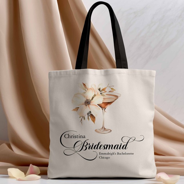 Bridesmaid Espresso Martini Bachelorette Tote Bag (Espresso Martini Tote Bag)
