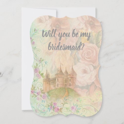 Bridesmaid Fairytale Wedding Botanical Invitation