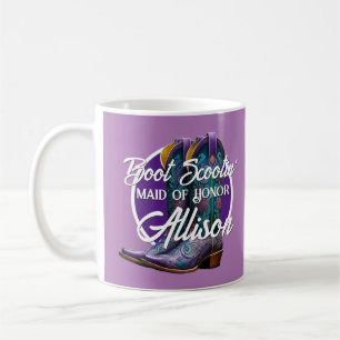 Bridesmaid Fancy Cowboy Boots Lilac Coffee Mug