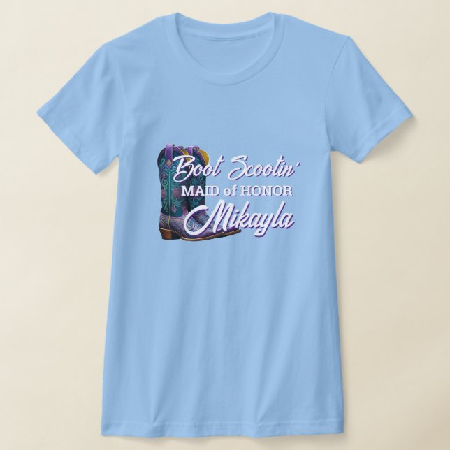Bridesmaid Fancy Cowboy Boots T-Shirt (Laydown)