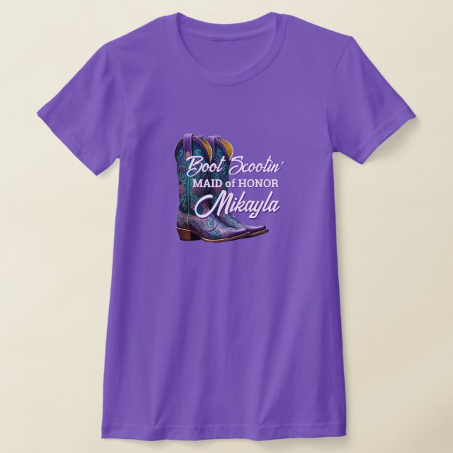 Bridesmaid Fancy Cowboy Boots T-Shirt (Laydown)