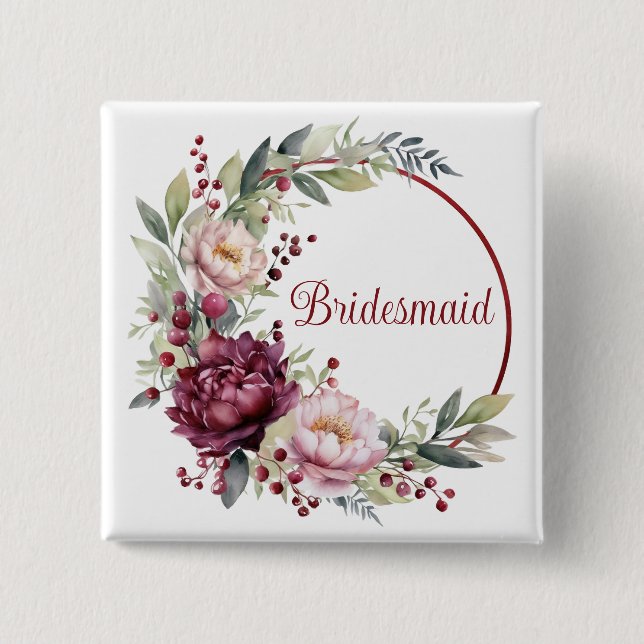 Bridesmaid favor gift button (Front)