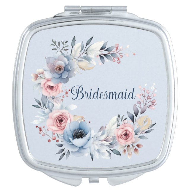 Bridesmaid favor gift compact mirror (Front)