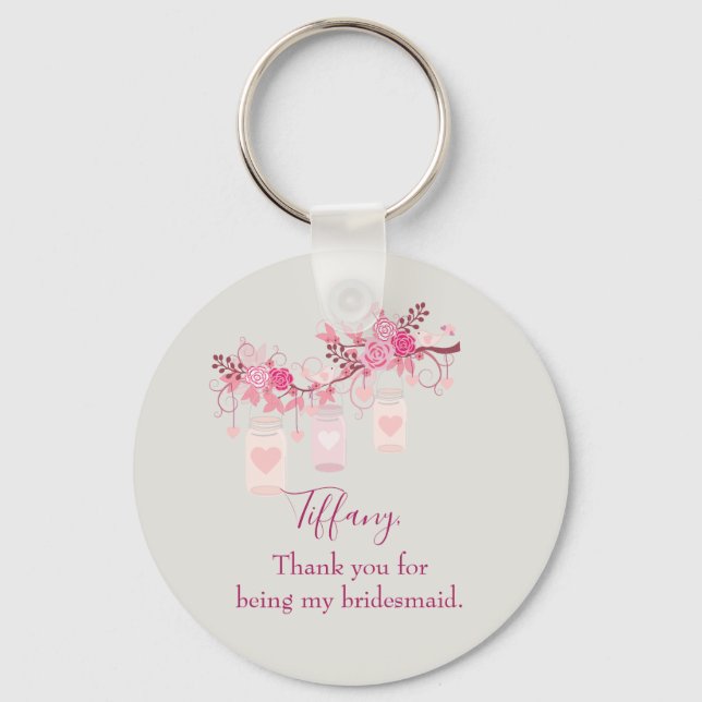 Bridesmaid Favor Gift Keychain (Front)