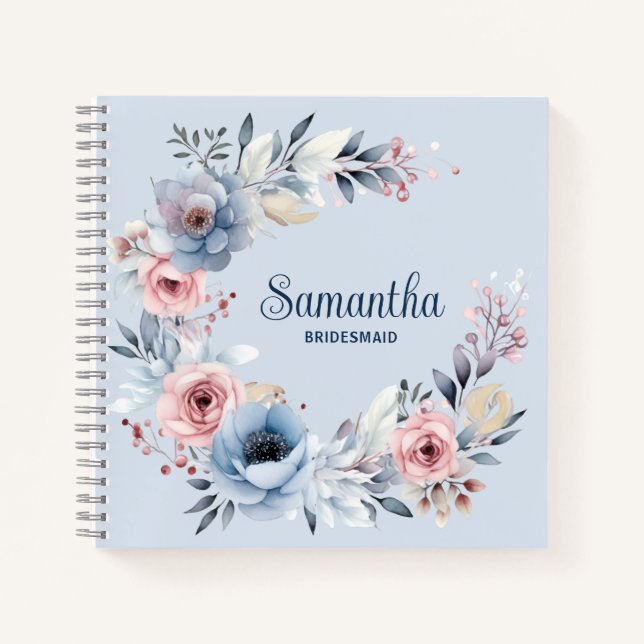 Bridesmaid favor gift notebook (Front)