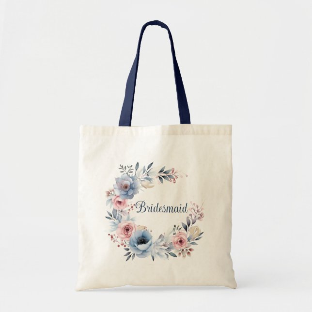 Bridesmaid favor gift tote bag (Front)