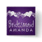 Bridesmaid Favor Grunge Hearts Purple