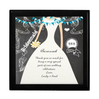 Bridesmaid Favors Black Lacquer Jewelry Box