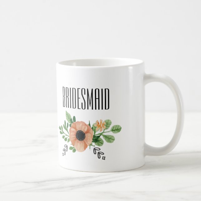 Bridesmaid Floral Coffee Mug (Right)