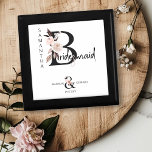 Bridesmaid Floral Letter Boho Wedding Keepsake Gift Box<br><div class="desc">Keepsake gift box to personalize for your bridesmaid. Bridesmaid is lettered with neutral boho floral letters and handwritten script. You can also add the name of the bride and groom and their wedding date, which frames a co-ordinating floral ampersand. Lovely wedding party keepsake gift and perfect for a fall wedding,...</div>