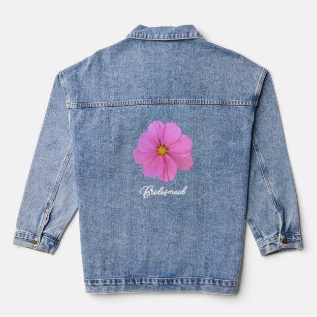 Bridesmaid Flower Denim Jacket (Back)