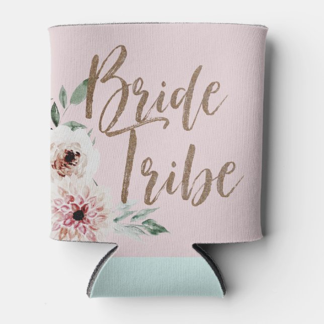 bridesmaid gift, bridal party gift, bachelorette can cooler (Front)