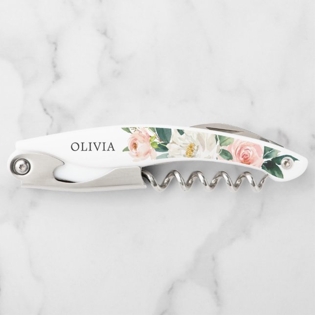 Bridesmaid Gift Cork Screw - Airy Blush Waiter's Corkscrew (Front)